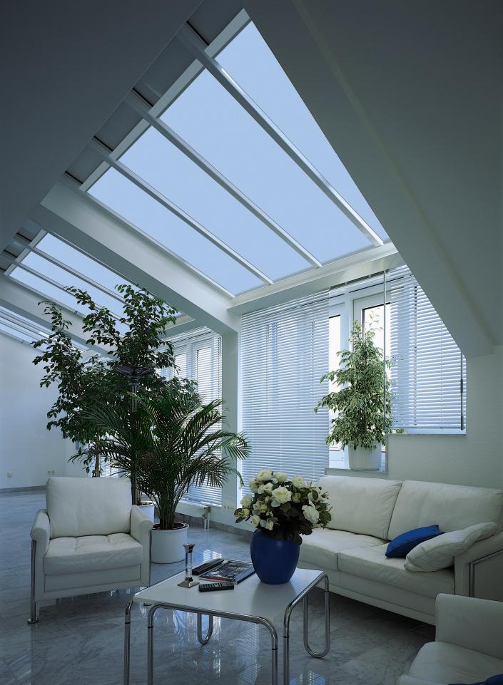 Innen-Sonnenschutz im Wohnzimmer
